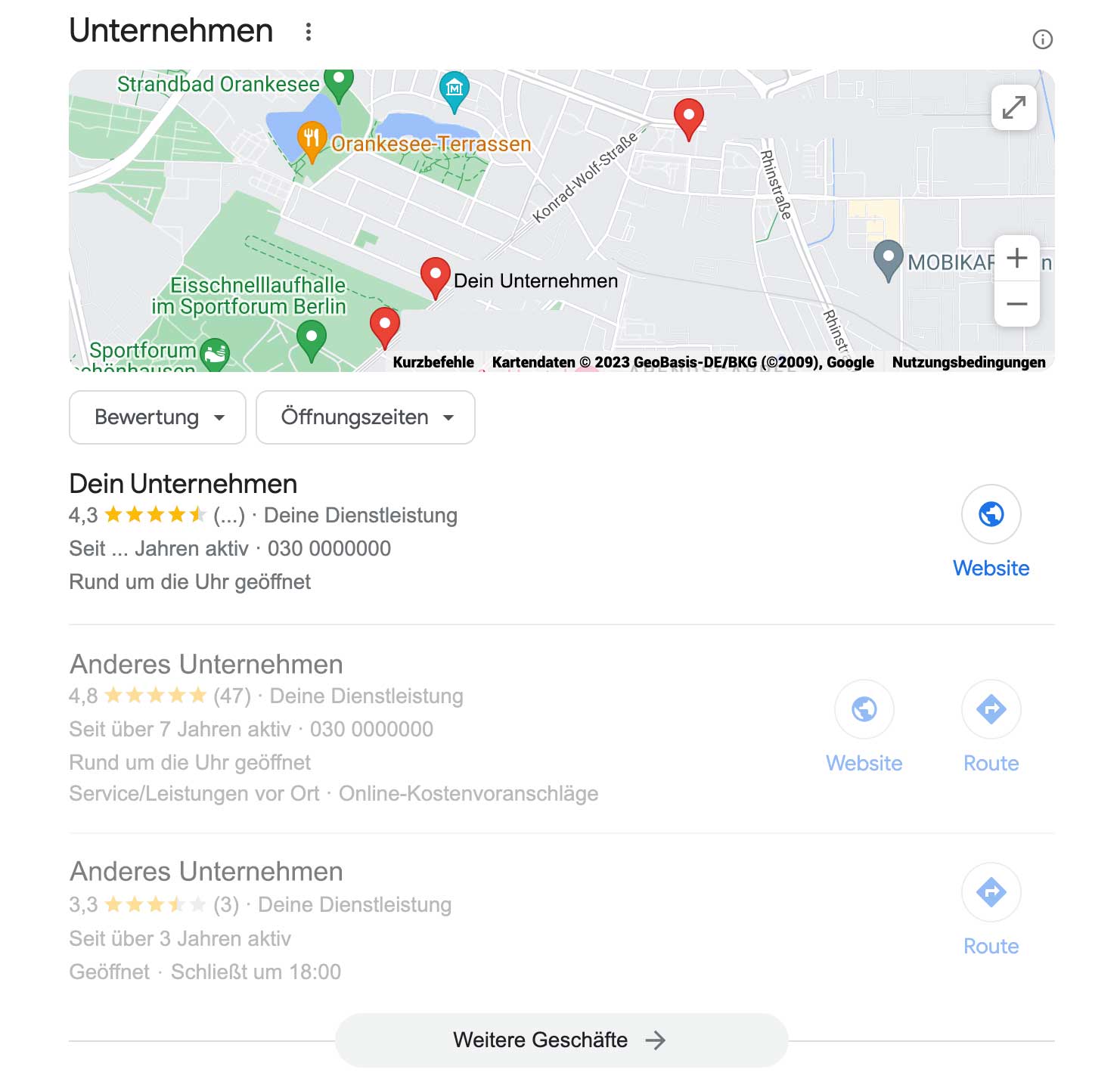 Google Maps Handwerker